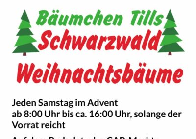 Flyer Weihnachtsbaum Verkauf 1